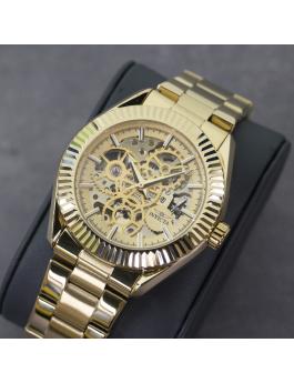 Invicta Objet D Art 69752 Herrenuhr - Automatikwerk - Edelstahl mit goldenem Zifferblatt - 43 mm