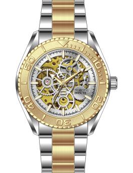 Invicta Objet D Art 69760 Herrenarmbanduhr - Automatisches Uhrwerk - Edelstahl mit silbernem Zifferblatt - 43 mm