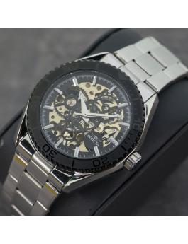 Invicta Objet D Art 69762 Herrenarmbanduhr - Automatisches Uhrwerk - Edelstahl mit schwarzem Zifferblatt - 43 mm
