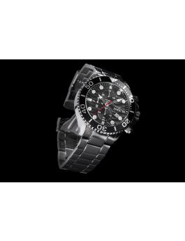 Invicta Pro Diver 50221 Men's Watch - Quartz Movement - Stainless Steel with Black Dial - 53 mm