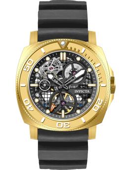 Invicta Sea Hunter 69463 Relógio Masculino - Movimento Automático - Aço Inoxidável com Mostrador Preto - 44 mm