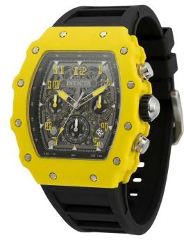 Invicta Racing 69733 Herrenarmbanduhr - Quartz Uhrwerk - Acryl mit Silbernem Zifferblatt - 44 mm