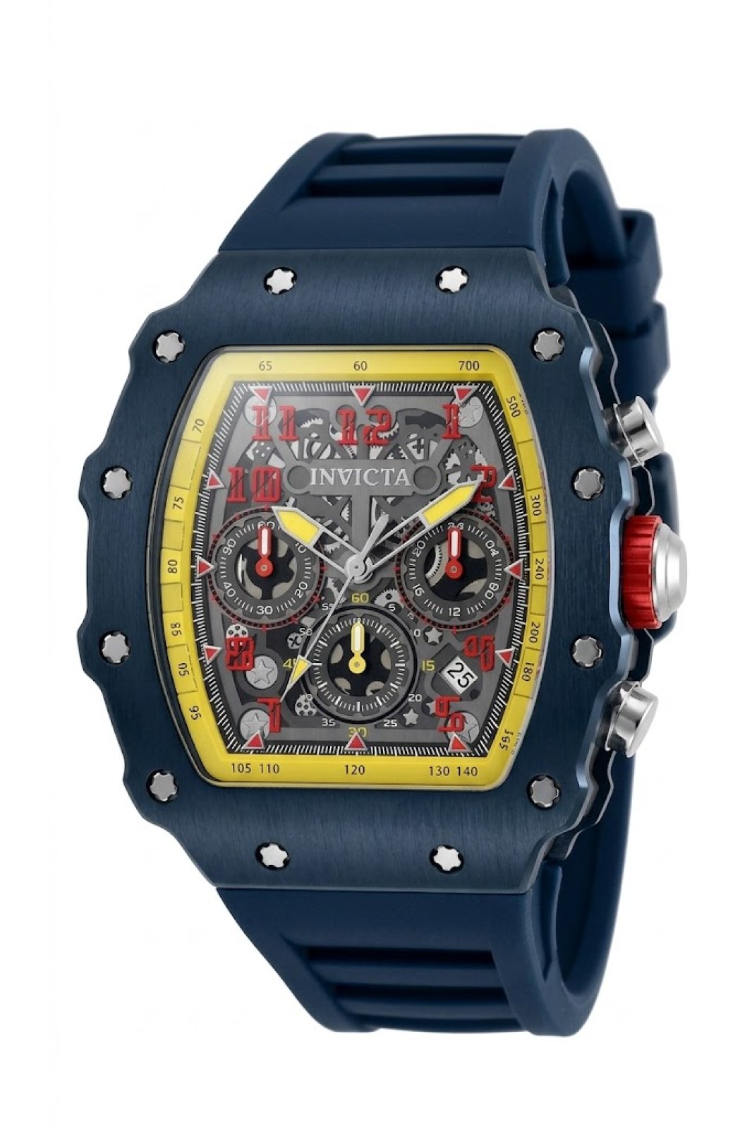 Invicta Racing 69739 Montre Homme - Mouvement à Quartz - Acrylique avec Cadran Argenté - 44 mm