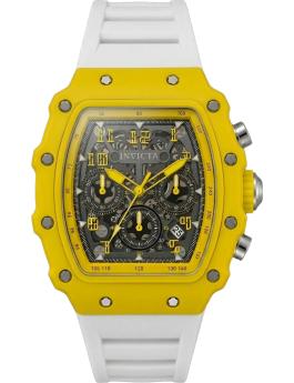 Invicta Racing 69740 Reloj de Hombre - Movimiento de Cuarzo - Acrílico con Esfera Plateada - 44 mm