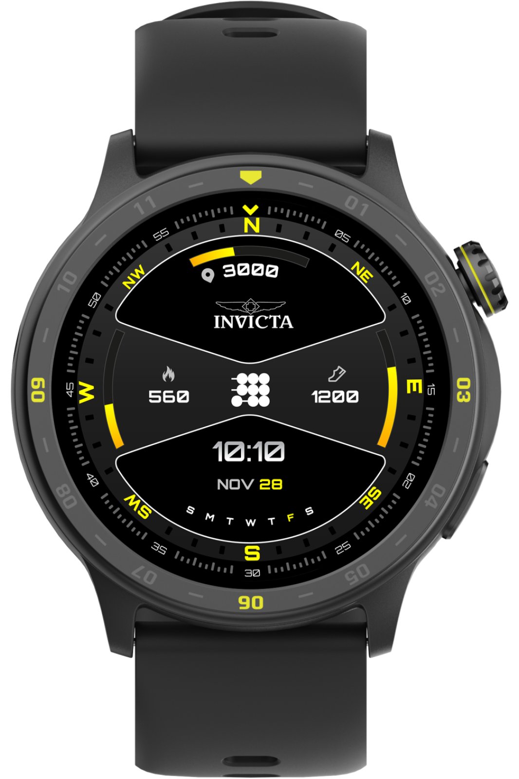 Invicta I-Tech 2 ITECH-001 Reloj para Hombre - Movimiento Smartwatch - Acero Inoxidable con Esfera Negra - 45 mm