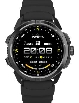 Invicta I-Tech ITECH-009 Reloj de Hombre - Movimiento Smartwatch - Acero Inoxidable con Esfera Negra - 47 mm