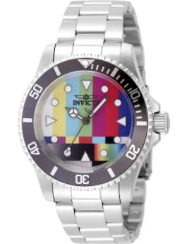 Invicta Pop Art 49061 Reloj de Hombre - Movimiento de Cuarzo - Acero Inoxidable con Esfera Multicolor - 40 mm