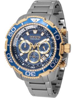 Invicta TI-22 49496 Reloj de Hombre - Movimiento de Cuarzo - Titanio con Esfera Azul - 48 mm