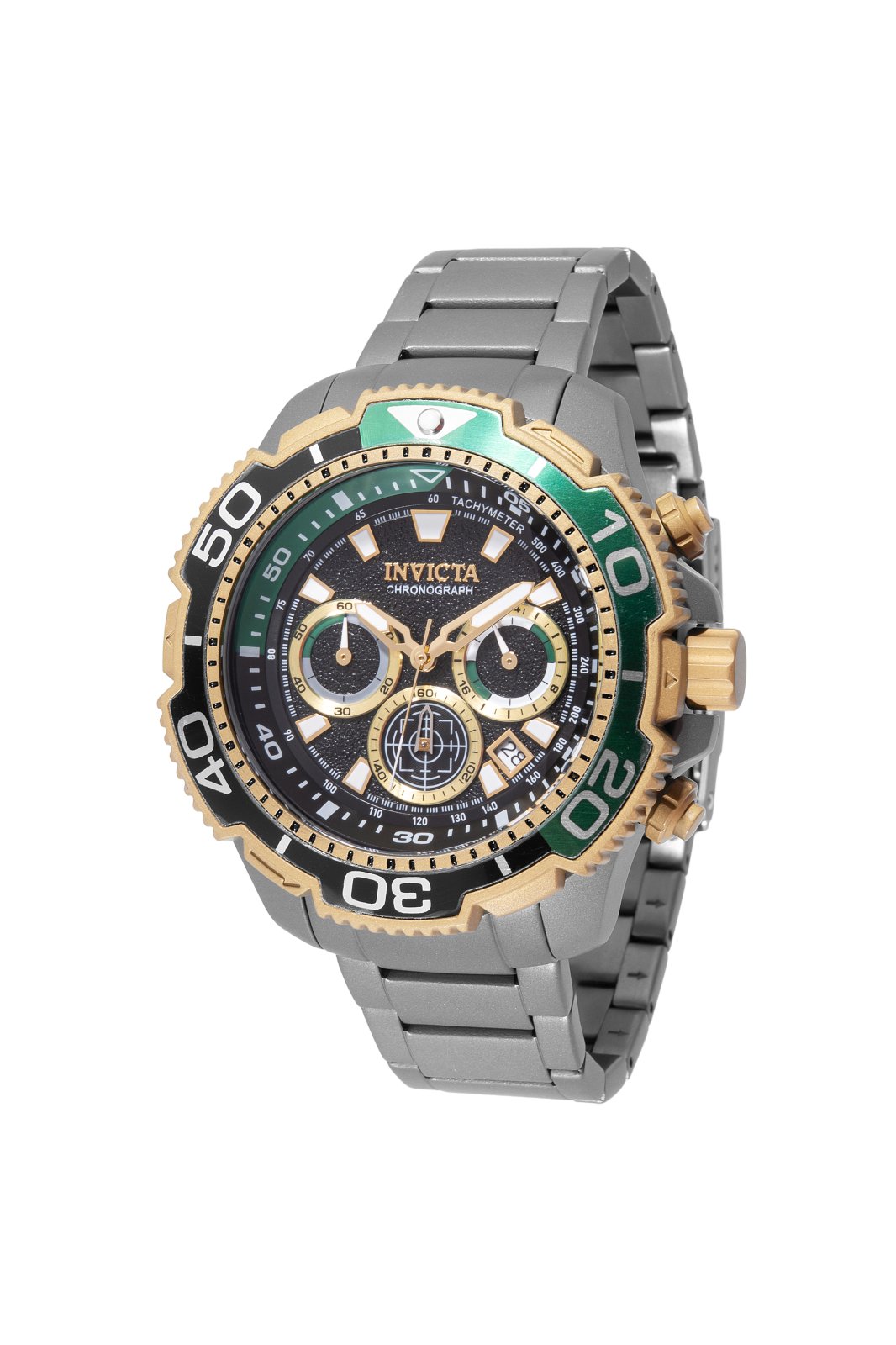 Invicta TI-22 49498 Reloj para Hombre - Movimiento de Cuarzo - Titanio con Esfera Negra - 48 mm