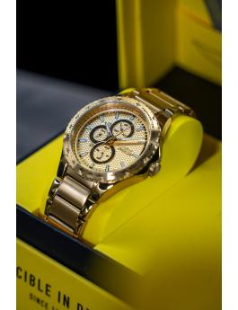 Invicta Aviator 50106 Herren Uhr - Quartz Bewegung - Edelstahl mit Gold Zifferblatt - 44 mm