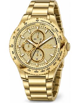 Invicta Aviator 50106 Men's Watch - Quartz Movement - Stainless Steel with Gold Dial - 44 mm
