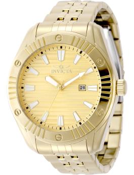 Invicta Angel 50387 Women's Watch - Quartz Movement - Stainless Steel with Gold Dial - 47 mm