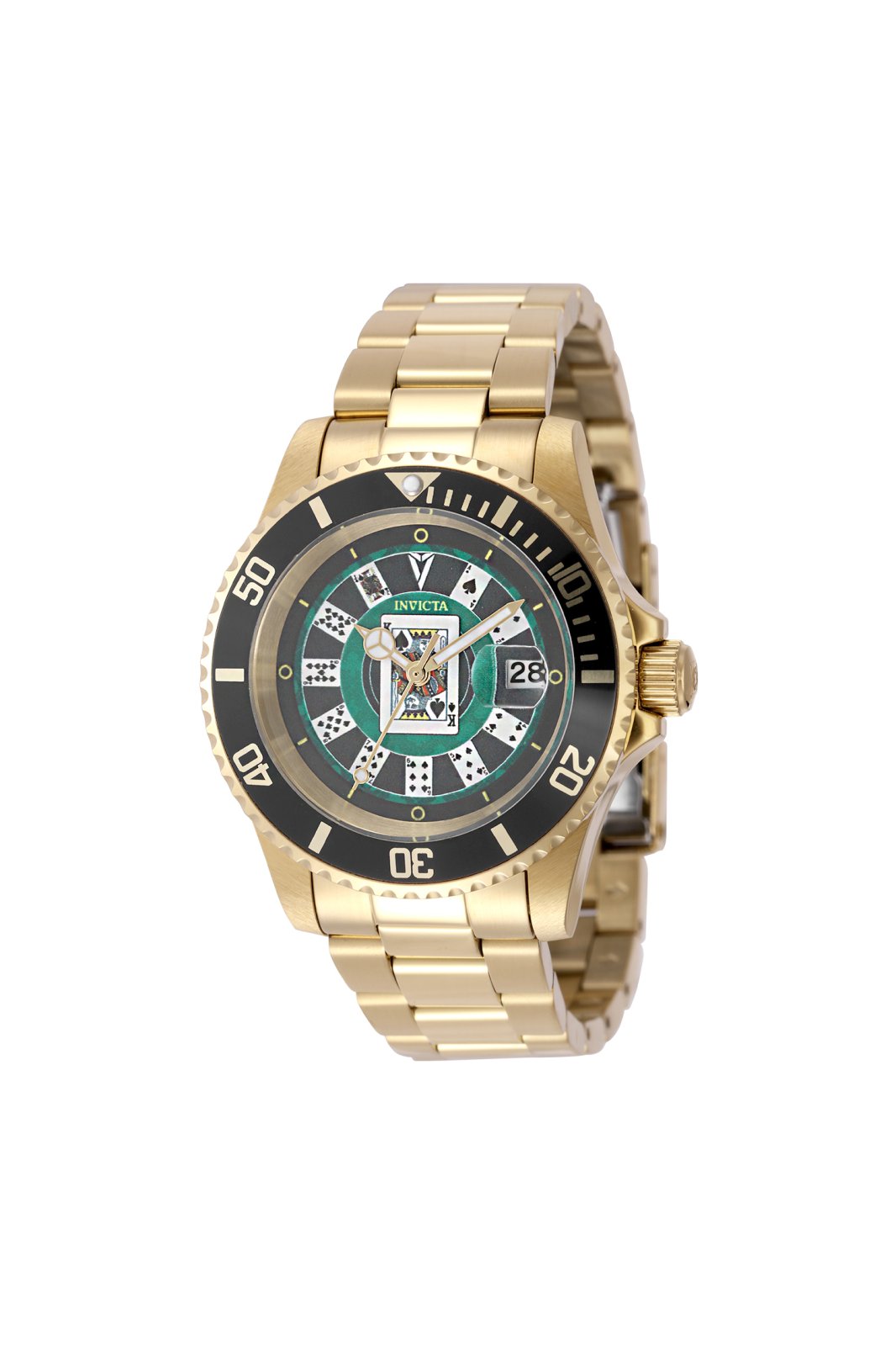 Invicta Pro Diver 50525 Reloj para Hombre - Movimiento de Cuarzo - Acero Inoxidable con Esfera Verde - 40 mm