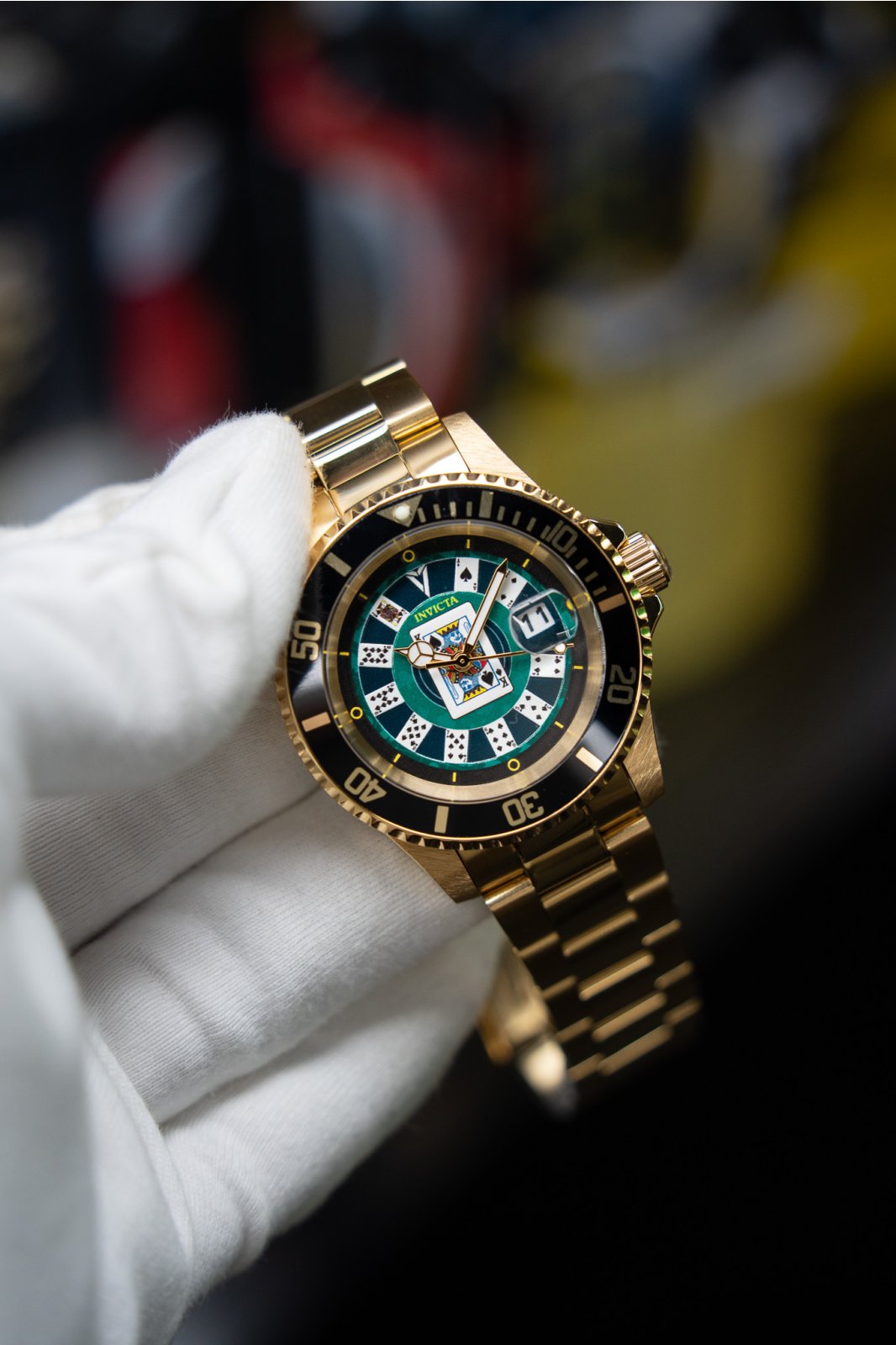 Invicta Pro Diver 50525 Reloj para Hombre - Movimiento de Cuarzo - Acero Inoxidable con Esfera Verde - 40 mm