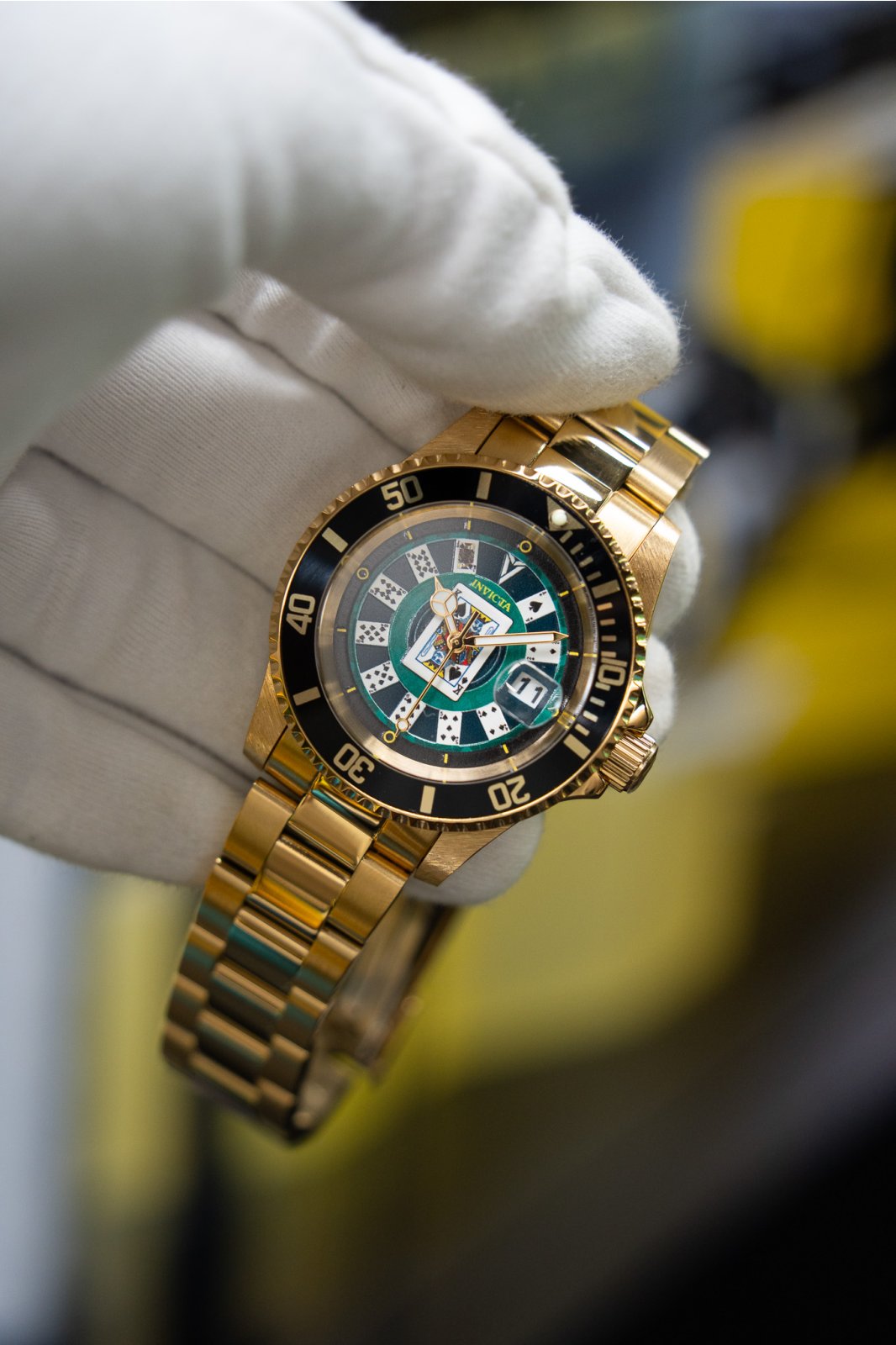 Invicta Pro Diver 50525 Reloj para Hombre - Movimiento de Cuarzo - Acero Inoxidable con Esfera Verde - 40 mm