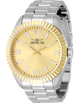Invicta Specialty 50576 Reloj para Hombre - Movimiento de Cuarzo - Acero Inoxidable con Esfera Dorada - 43 mm