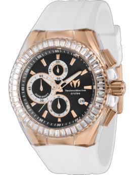 TechnoMarine Cruise TM-121160 Relógio Masculino - Movimento de Quartzo - Aço Inoxidável com Mostrador Preto - 45 mm