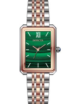 Invicta Wildflower 69322 Orologio da Donna - Movimento al Quarzo - Acciaio Inossidabile con Quadrante Verde - 26 mm
