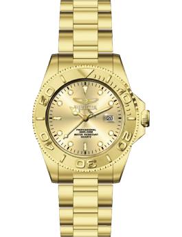 Invicta Pro Diver 69523 Men's Watch - Quartz Movement - Stainless Steel with Gold Dial - 43 mm