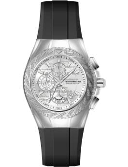 TechnoMarine Cruise TM-125014 Men's Watch - Quartz Movement - Stainless Steel with Silver Dial - 44 mm