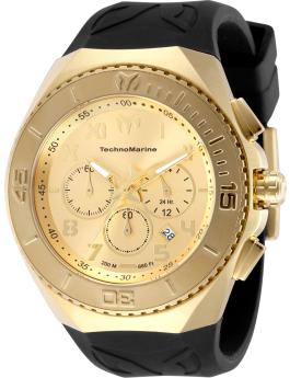 TechnoMarine Manta TM-225005 Montre Homme - Mouvement Quartz - Acier Inoxydable avec Cadran Doré - 48 mm
