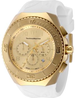 TechnoMarine Manta TM-225006 Montre Homme - Mouvement Quartz - Acier Inoxydable avec Cadran Doré - 48 mm