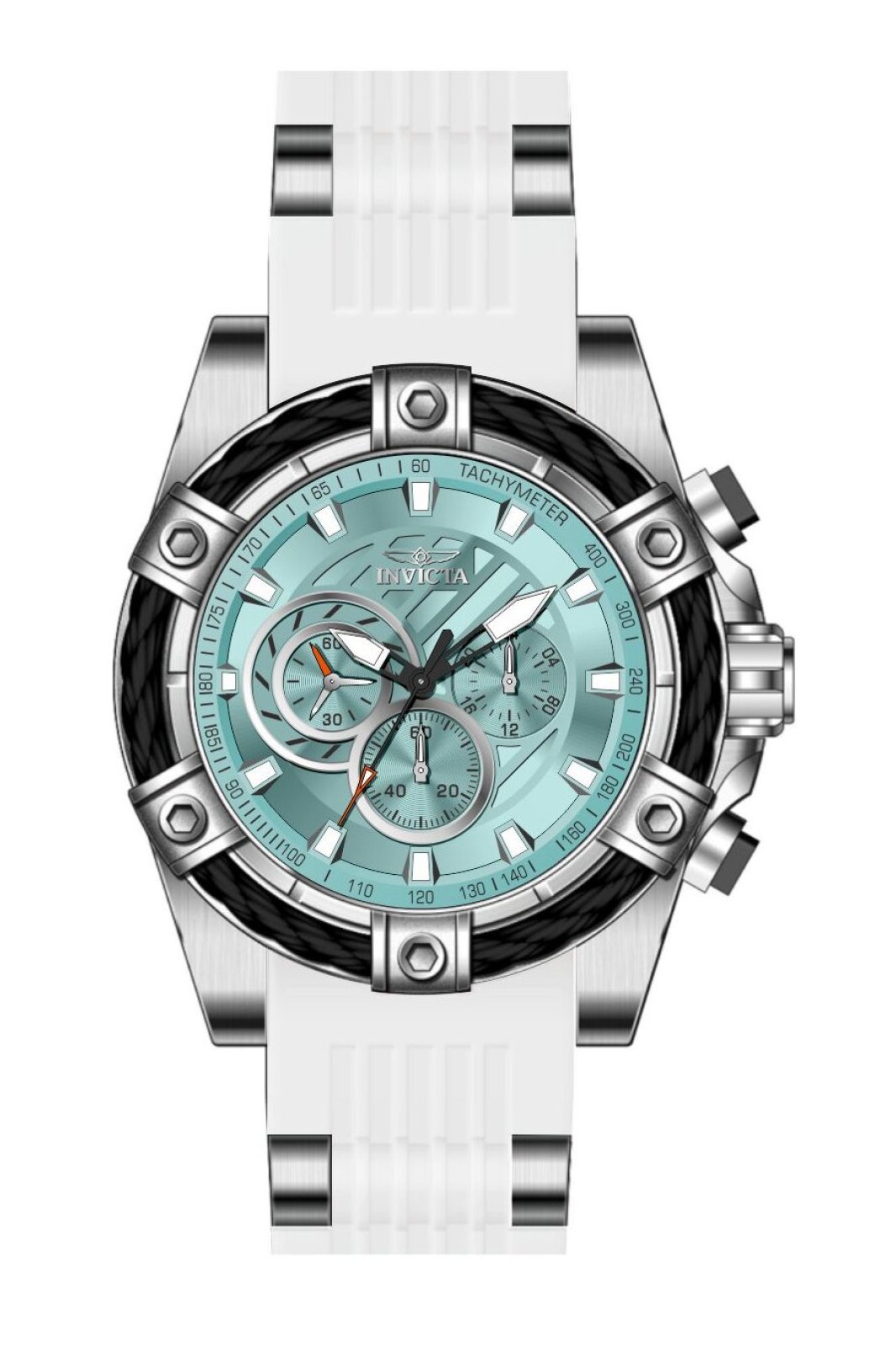 Invicta Bolt 50603 Reloj de Hombre - Movimiento de Cuarzo - Acero Inoxidable con Esfera Azul - 52 mm