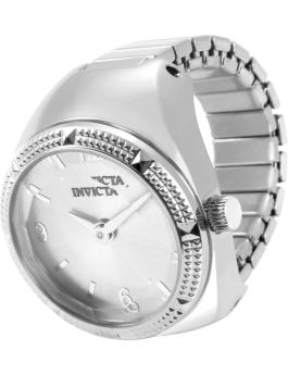 Invicta Mini Ring 50640 Reloj para Mujer - Movimiento de Cuarzo - Acero Inoxidable con Esfera Plateada - 20 mm