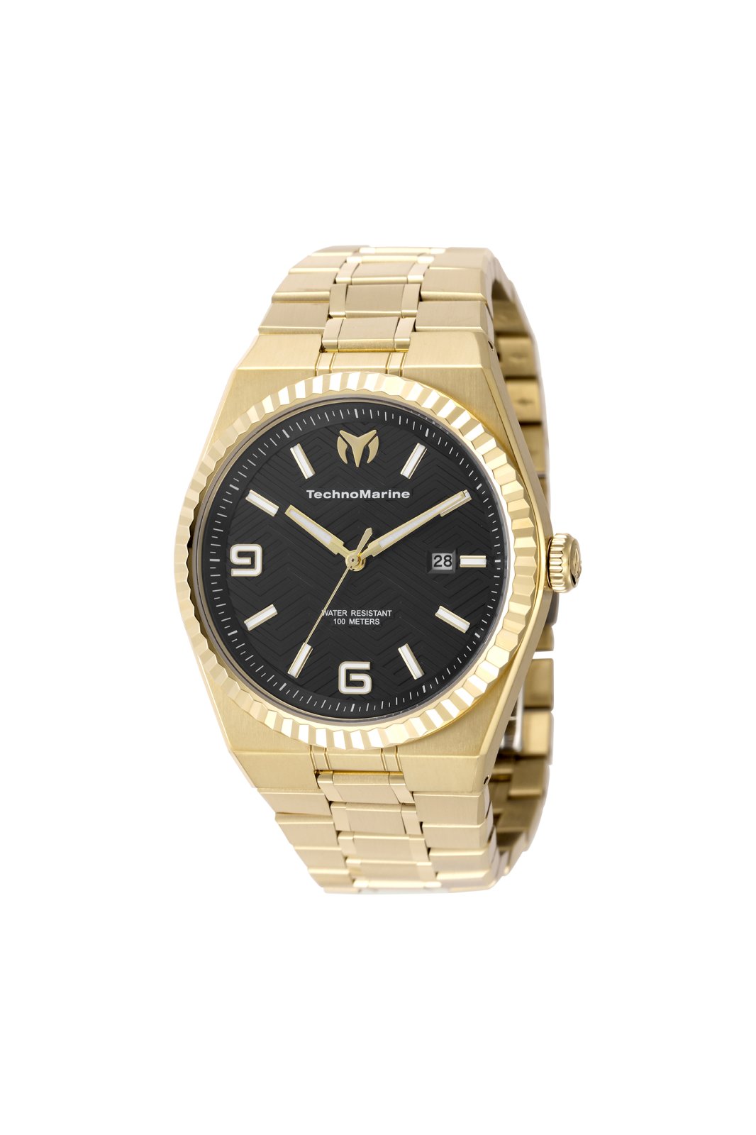 TechnoMarine TERRA NOVA TM-225057 Reloj de Mujer - Movimiento de Cuarzo - Acero Inoxidable con Esfera Negra - 42 mm