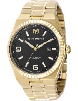 TechnoMarine TERRA NOVA TM-225057 Reloj de Mujer - Movimiento de Cuarzo - Acero Inoxidable con Esfera Negra - 42 mm