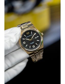 TechnoMarine TERRA NOVA TM-225057 Reloj de Mujer - Movimiento de Cuarzo - Acero Inoxidable con Esfera Negra - 42 mm