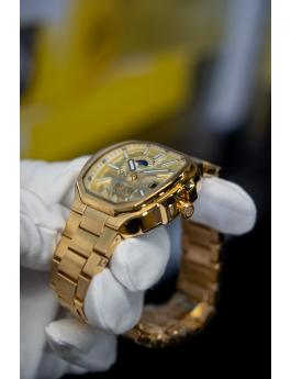Invicta Reserve 50092 Reloj de Hombre - Movimiento Automático - Acero Inoxidable con Esfera Dorada - 45 mm