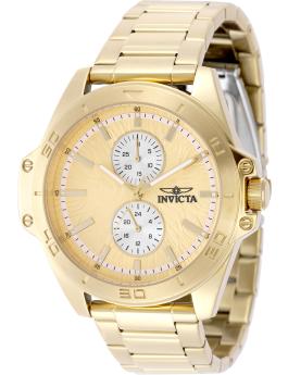 Invicta Speedway 50355 Men's Watch - Quartz Movement - Stainless Steel with Gold Dial - 44 mm