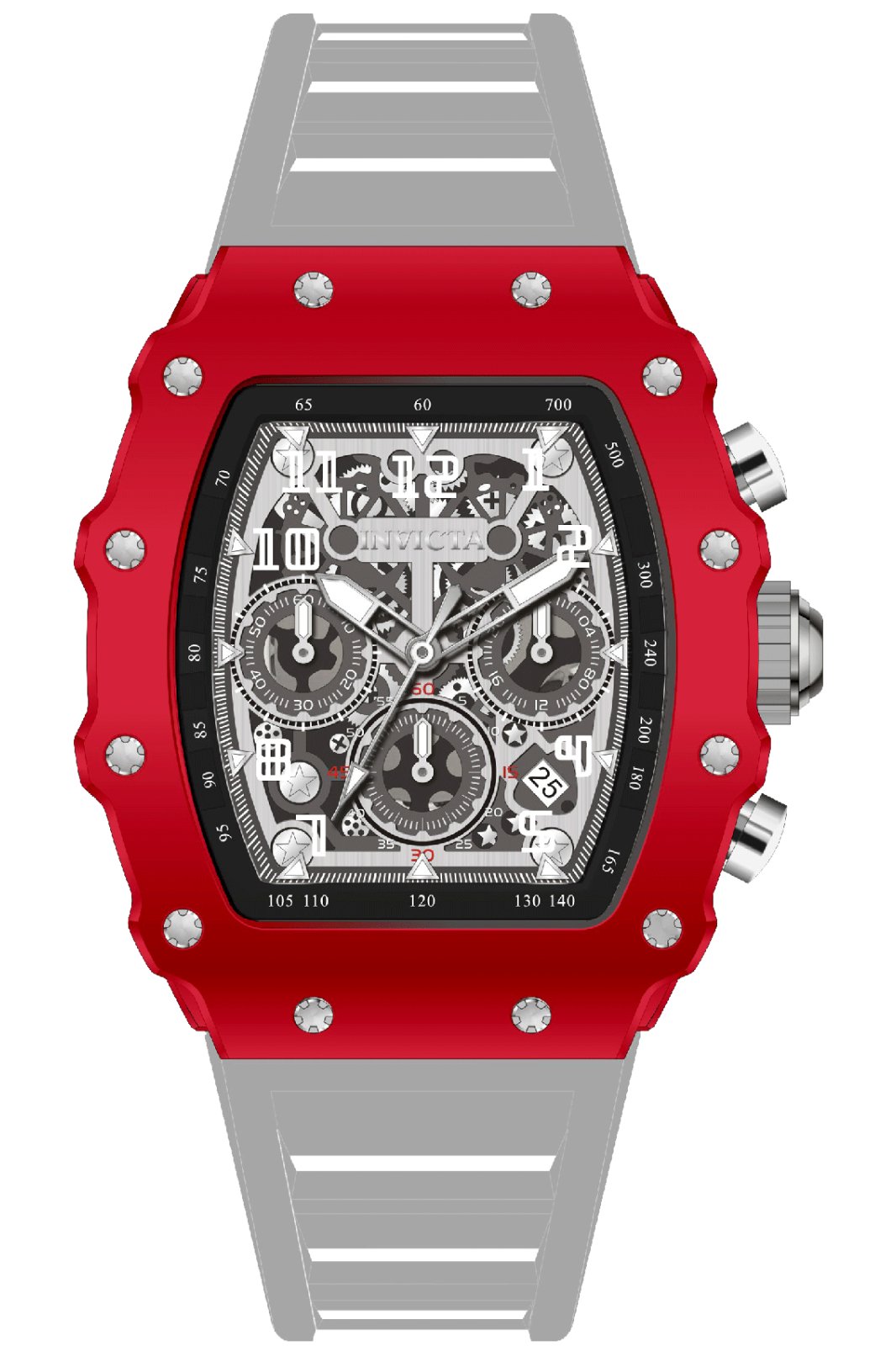 Invicta Racing 69692 Relógio Masculino - Movimento de Quartzo - Acrílico com Mostrador Prateado - 43 mm
