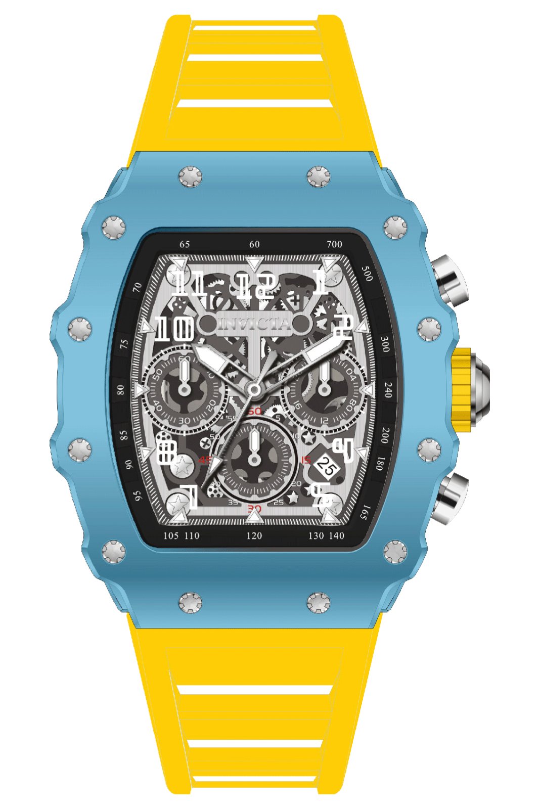 Invicta Racing 69694 Relógio Masculino - Movimento de Quartzo - Acrílico com Mostrador Prateado - 43 mm