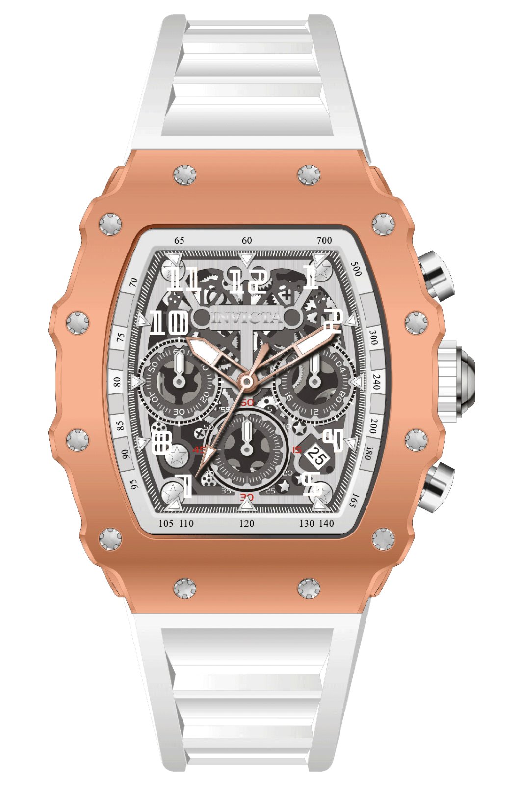 Invicta Racing 69702 Relógio Masculino - Movimento de Quartzo - Acrílico com Mostrador Prateado - 43 mm
