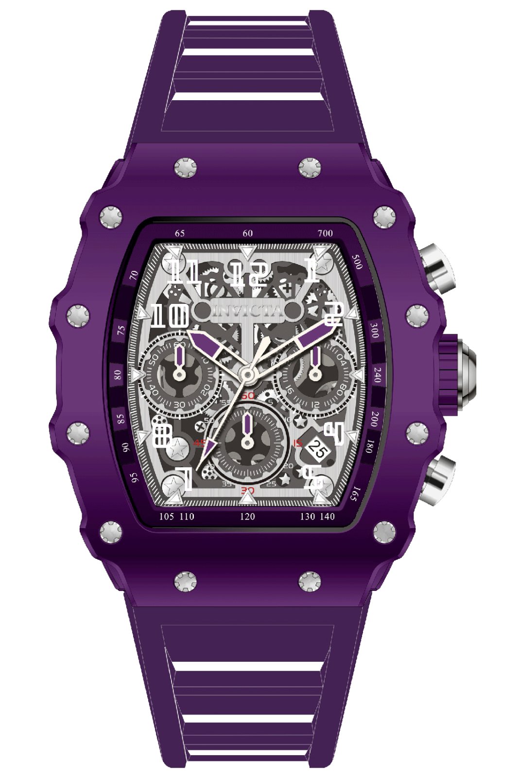 Invicta Racing 69709 Relógio Masculino - Movimento Quartz - Acrílico com Mostrador Prateado - 43 mm
