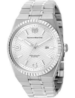 TechnoMarine Terra Nova TM-225053 Reloj de Hombre - Movimiento de Cuarzo - Acero Inoxidable con Esfera Plateada - 42 mm