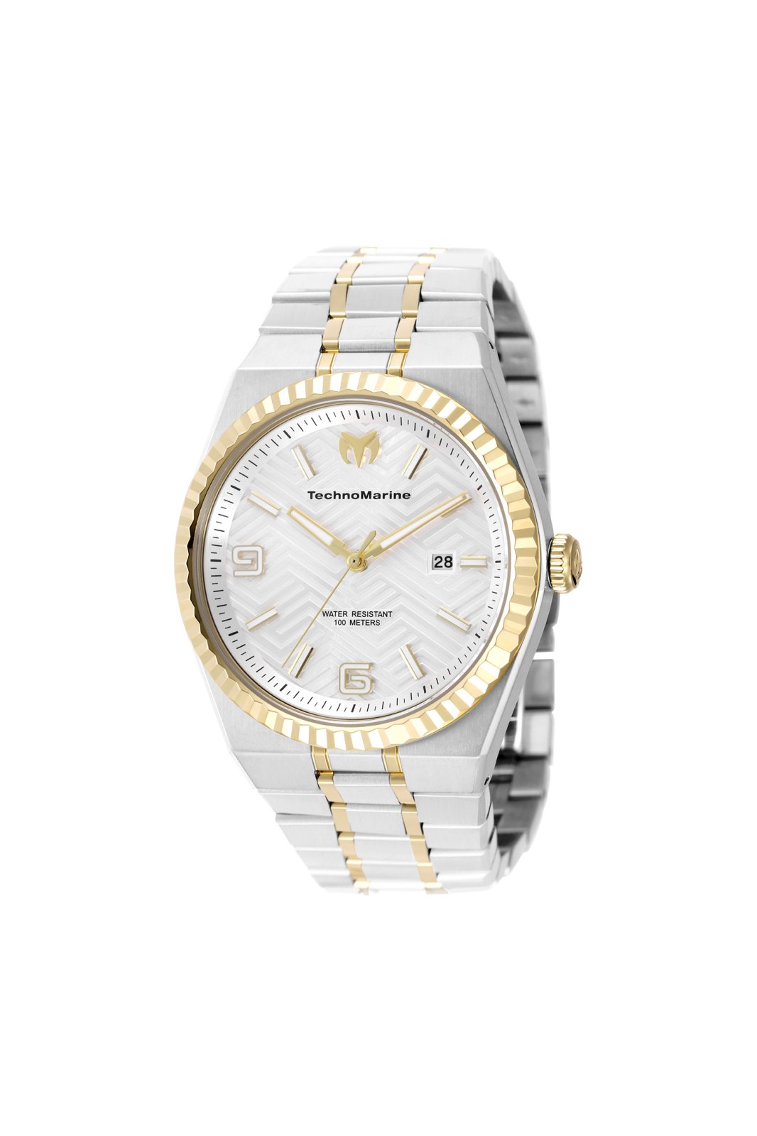 TechnoMarine Terra Nova TM-225058 Reloj de Hombre - Movimiento de Cuarzo - Acero Inoxidable con Esfera Plateada - 42 mm