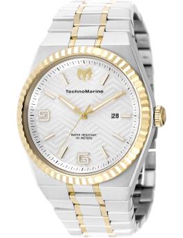 TechnoMarine Terra Nova TM-225058 Reloj de Hombre - Movimiento de Cuarzo - Acero Inoxidable con Esfera Plateada - 42 mm