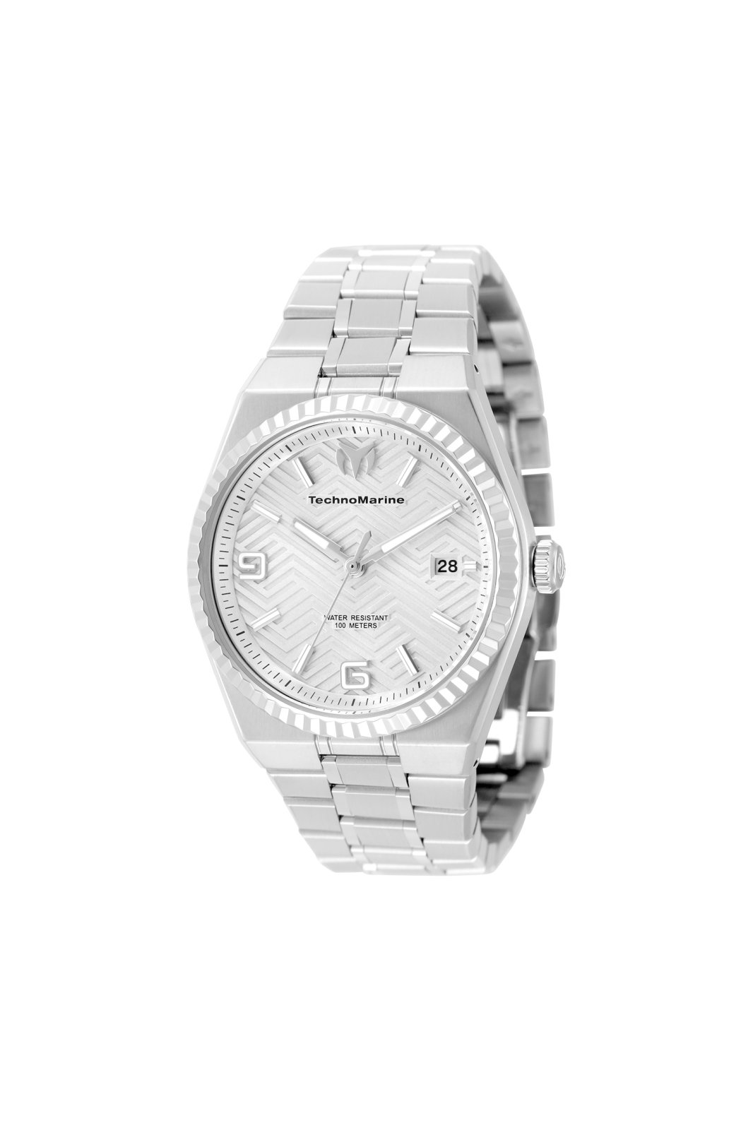 TechnoMarine Terra Nova TM-225061 Reloj de Mujer - Movimiento de Cuarzo - Acero Inoxidable con Esfera Plateada, Blanca - 36 mm
