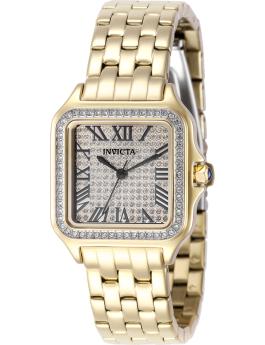 Invicta Angel 50624 Reloj de Mujer - Movimiento de Cuarzo - Acero Inoxidable con Esfera Plateada - 28 mm
