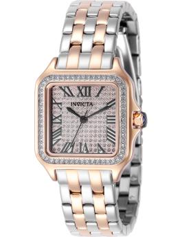 Invicta Angel 50627 Reloj de Mujer - Movimiento de Cuarzo - Acero Inoxidable con Esfera Plateada - 28 mm
