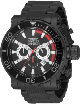 Invicta Coalition Forces 50227 Orologio da Uomo - Movimento al Quarzo - Acciaio Inossidabile con Quadrante Nero - 52 mm