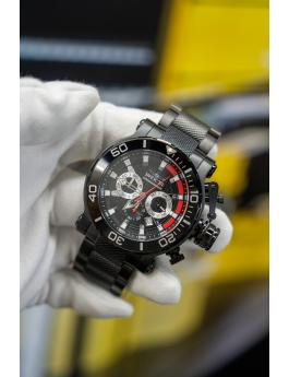 Invicta Coalition Forces 50227 Zegarek męski - Mechanizm kwarcowy - Stal nierdzewna z czarną tarczą - 52 mm - technologia iSize