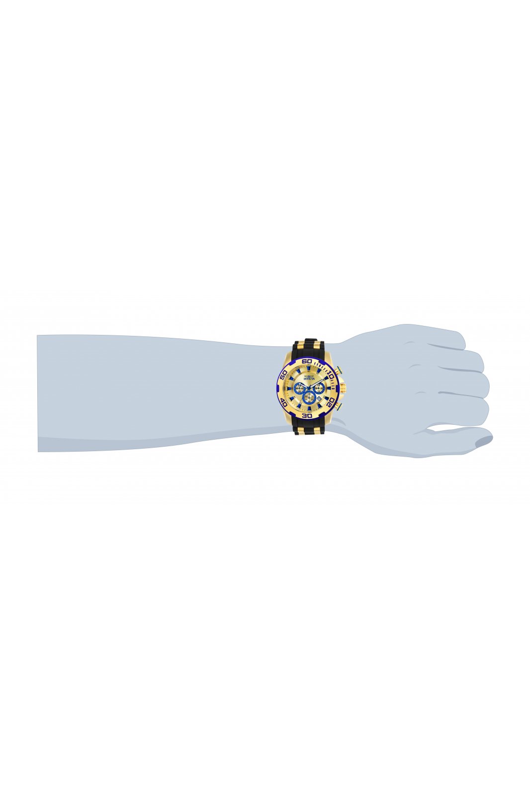 Invicta Pro Diver - SCUBA 22308 Men's Watch - Quartz Movement - Stainless Steel with Gold Dial - 50 mm