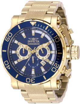 Invicta Coalition Forces 50229 Orologio da Uomo - Movimento al Quarzo - Acciaio Inossidabile con Quadrante Blu - 52 mm