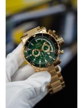 Invicta Coalition Forces 50230 Reloj de Hombre - Movimiento de Cuarzo - Acero Inoxidable con Esfera Verde - 52 mm