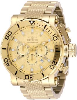 Invicta Coalition Forces 50231 Orologio da Uomo - Movimento al Quarzo - Acciaio Inossidabile con Quadrante Dorato - 52 mm