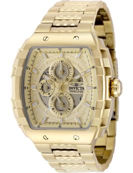Invicta S1 Rally 50237 Orologio da Uomo - Movimento al Quarzo - Acciaio Inossidabile con Quadrante Dorato - 47 mm